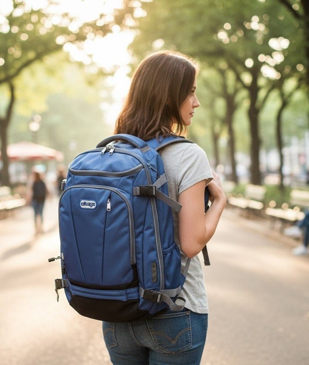 eBag Mother Lode TLS Weekender Convertible Backpack Carry-On Expandable Blue